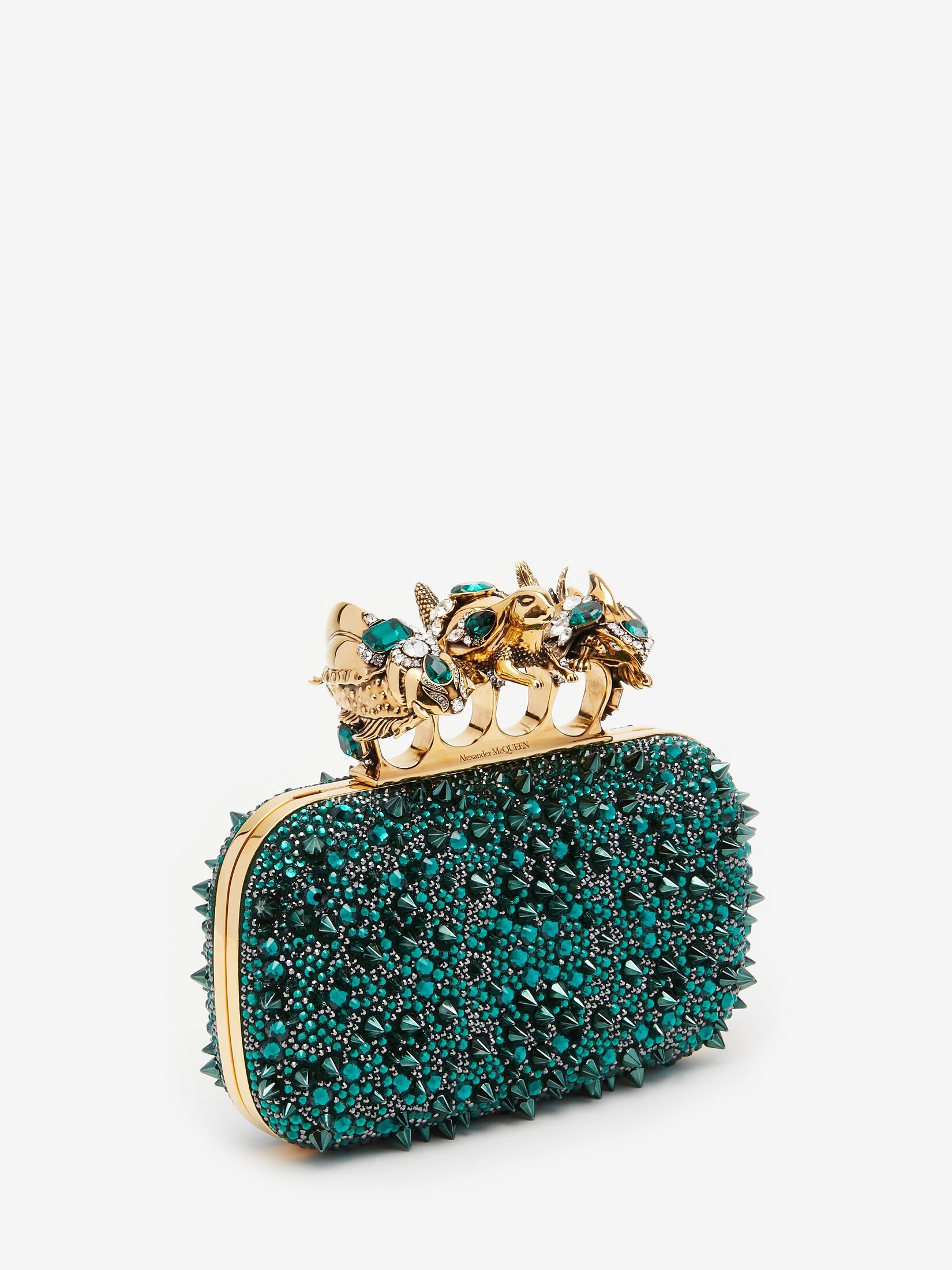 Women's Bosch Knuckle Clutch in Emerald - 2