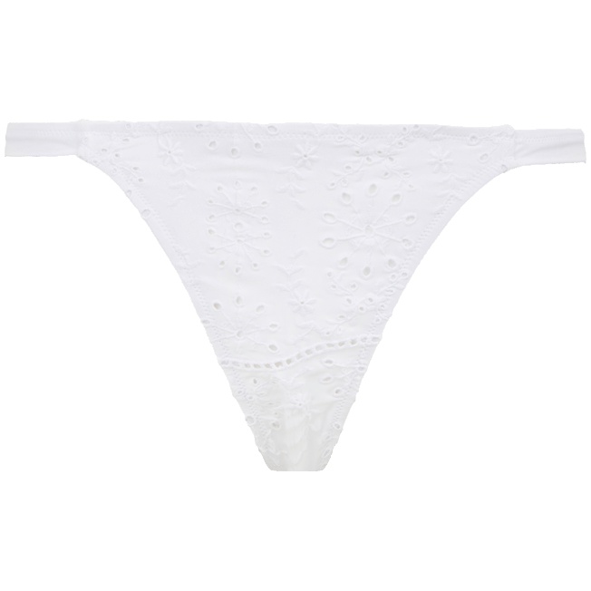 Women Bikini Bottom Tanga Broderies Anglaises - 1