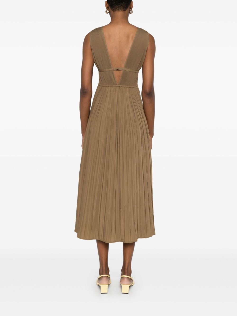 plissé midi dress - 4