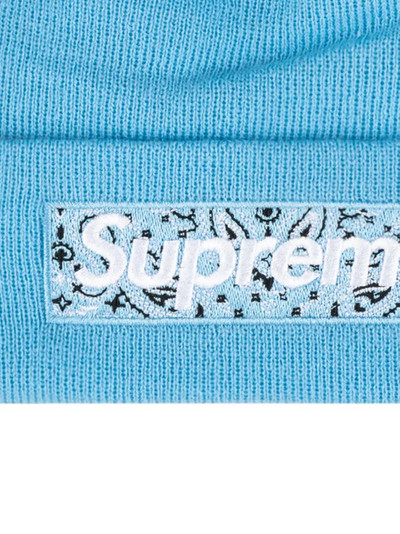 Supreme x New Era logo beanie outlook