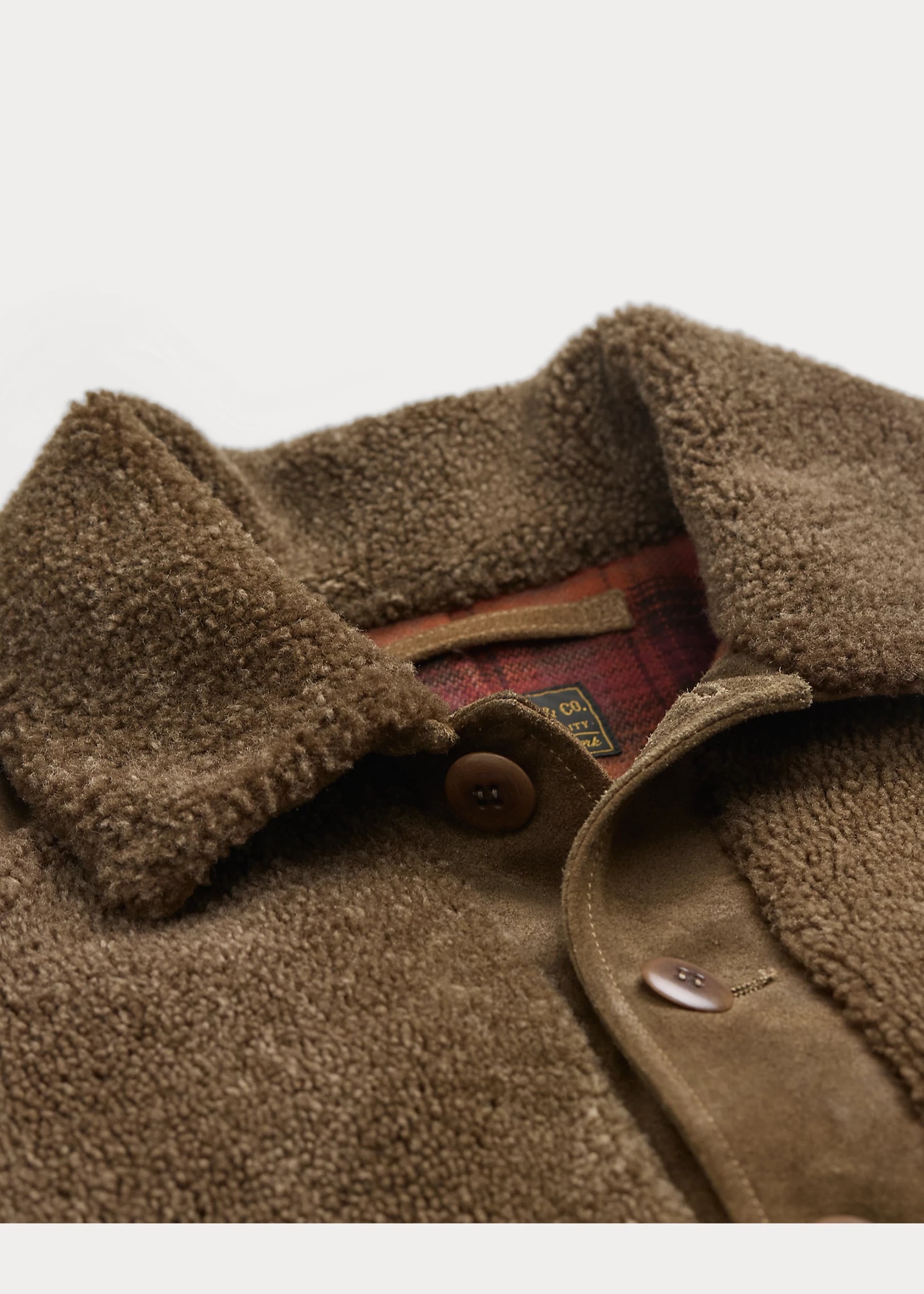 Shearling-Paneled Roughout Suede Jacket - 3