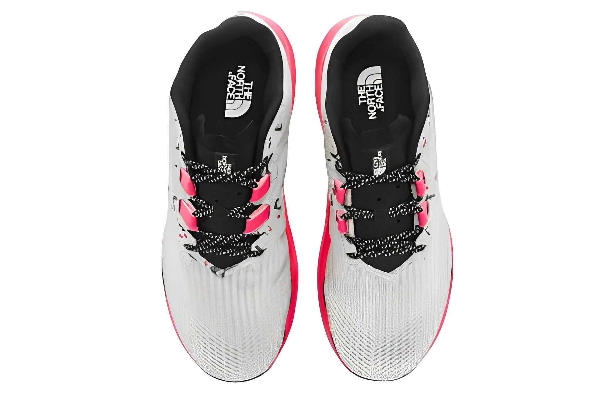 (WMNS) THE NORTH FACE Vectiv Eminus Running Sneakers ' TNF White Trail Marker Print Brilliant Coral' - 3