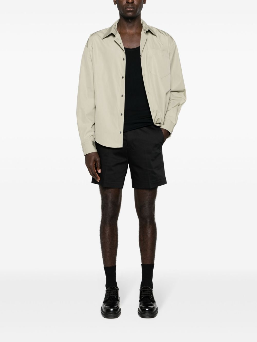 mid-rise cotton bermuda shorts - 2