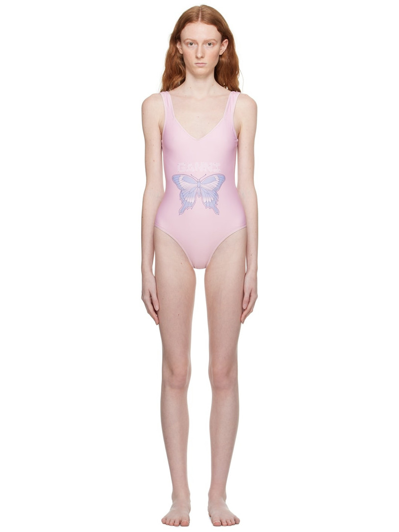 Pink Printed Swimsuit 1