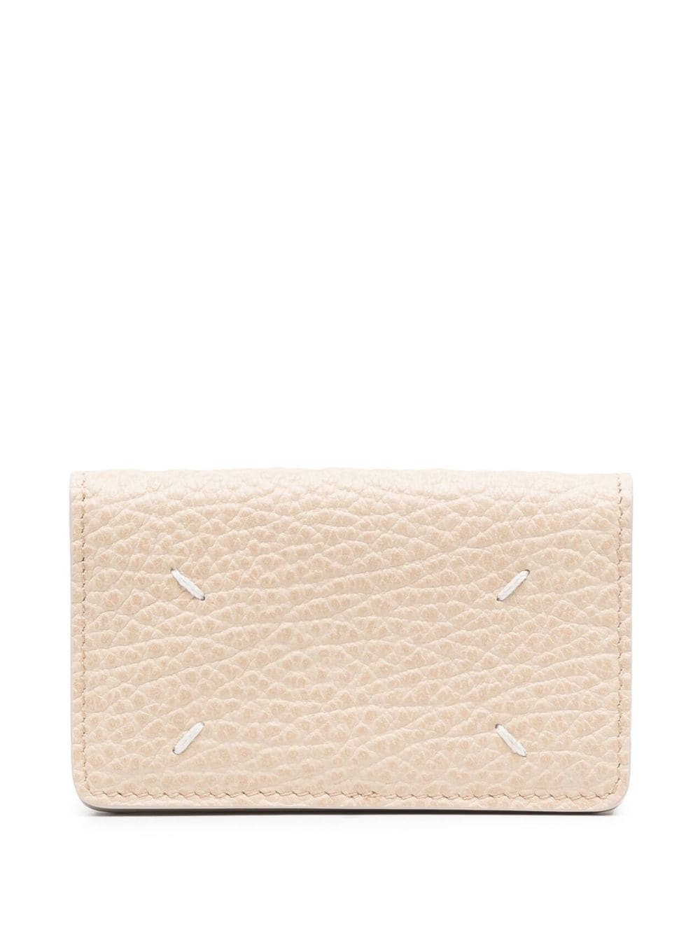 four-stitch grained leather purse - 1