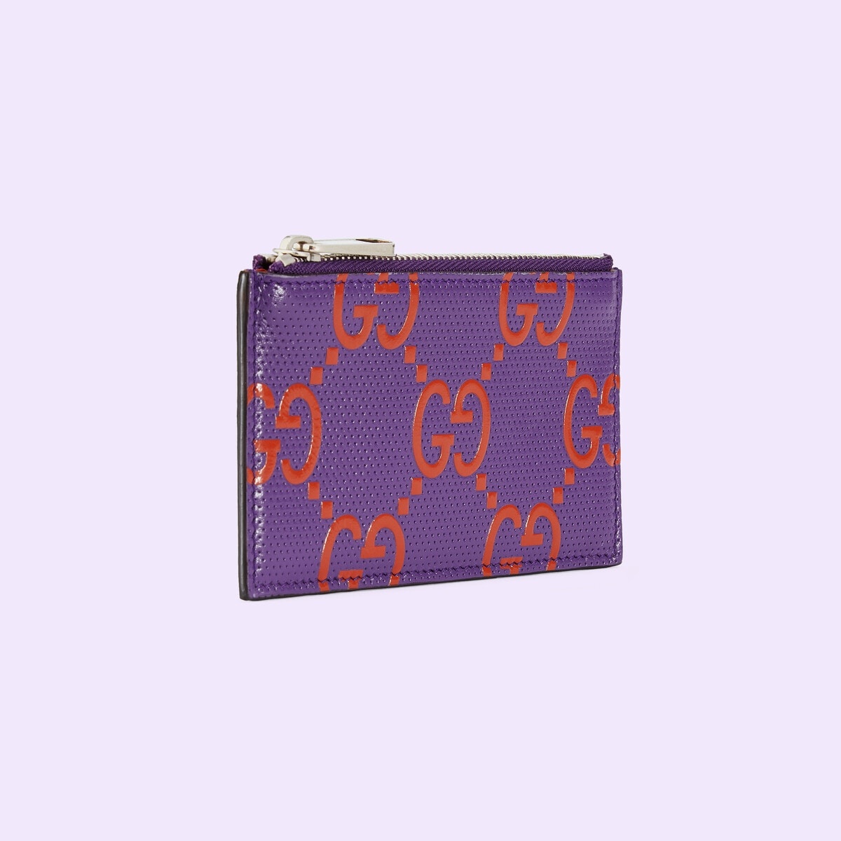 GG embossed zip card case - 4