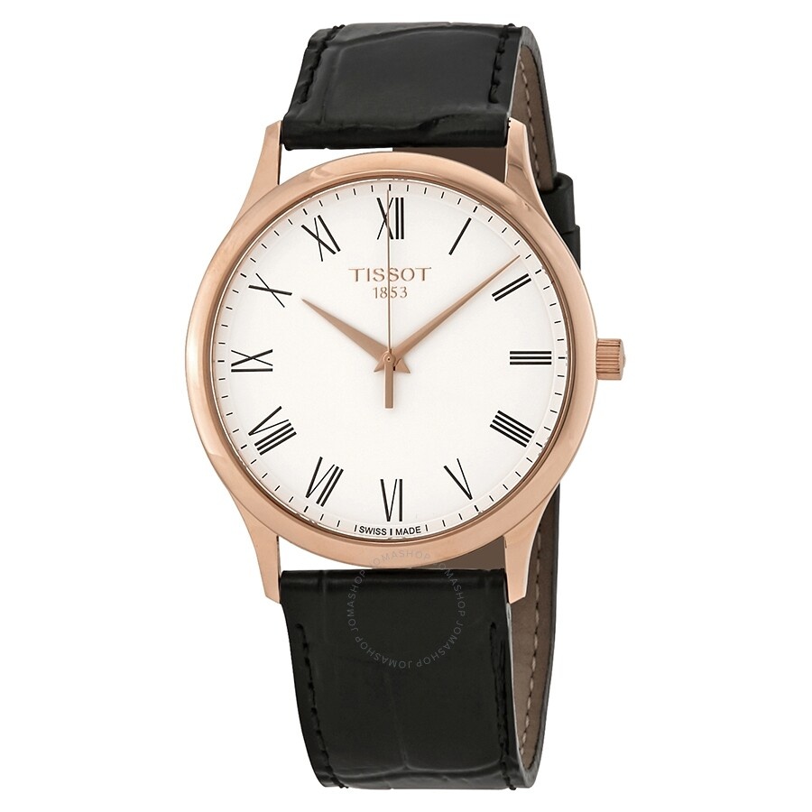 Tissot - Tissot Excellence Men's 18kt Rose Gold Black Leather Watch T926.410.76.013.00 - 1