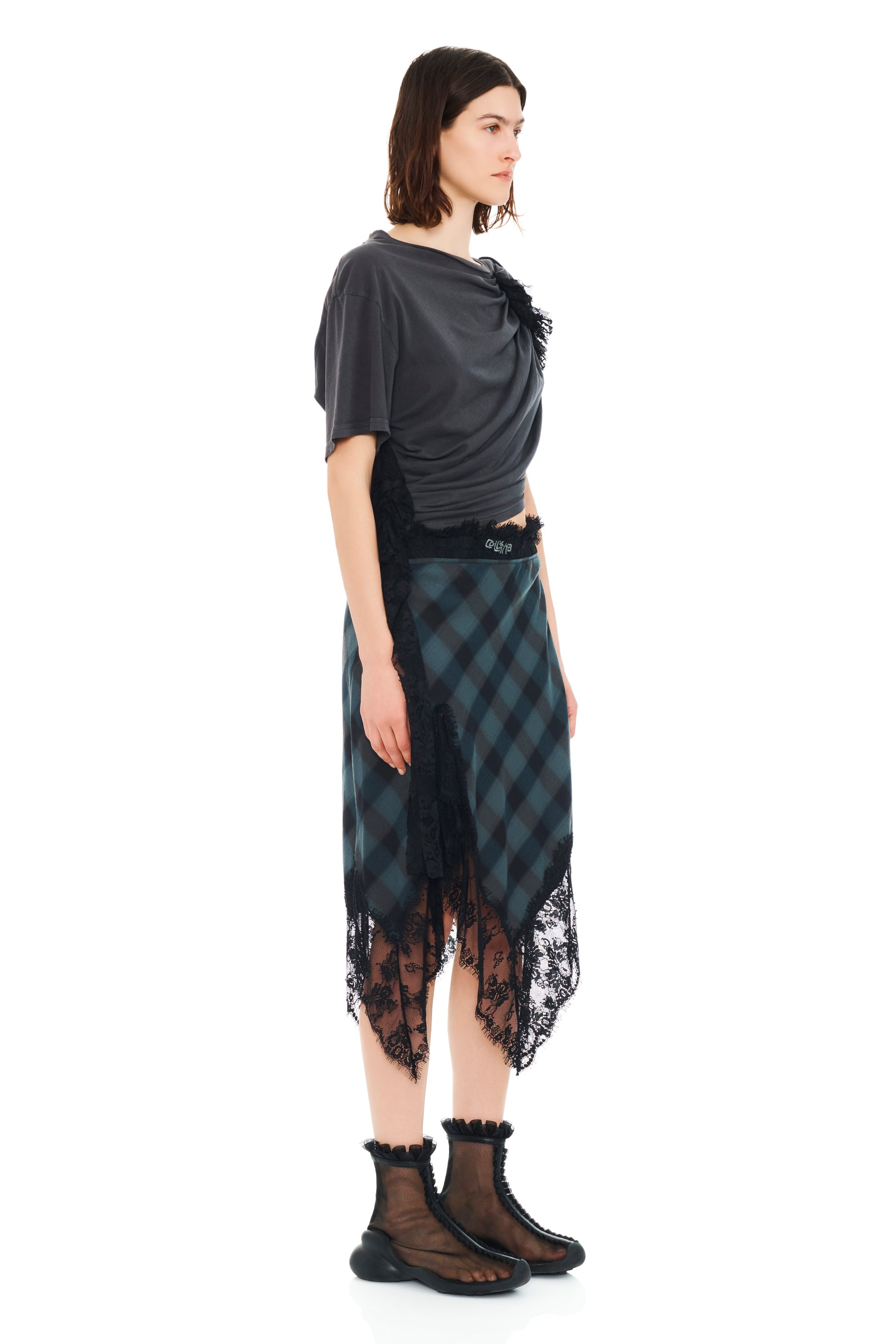 SEA PINE PLAID WATERLILY SKIRT - 3