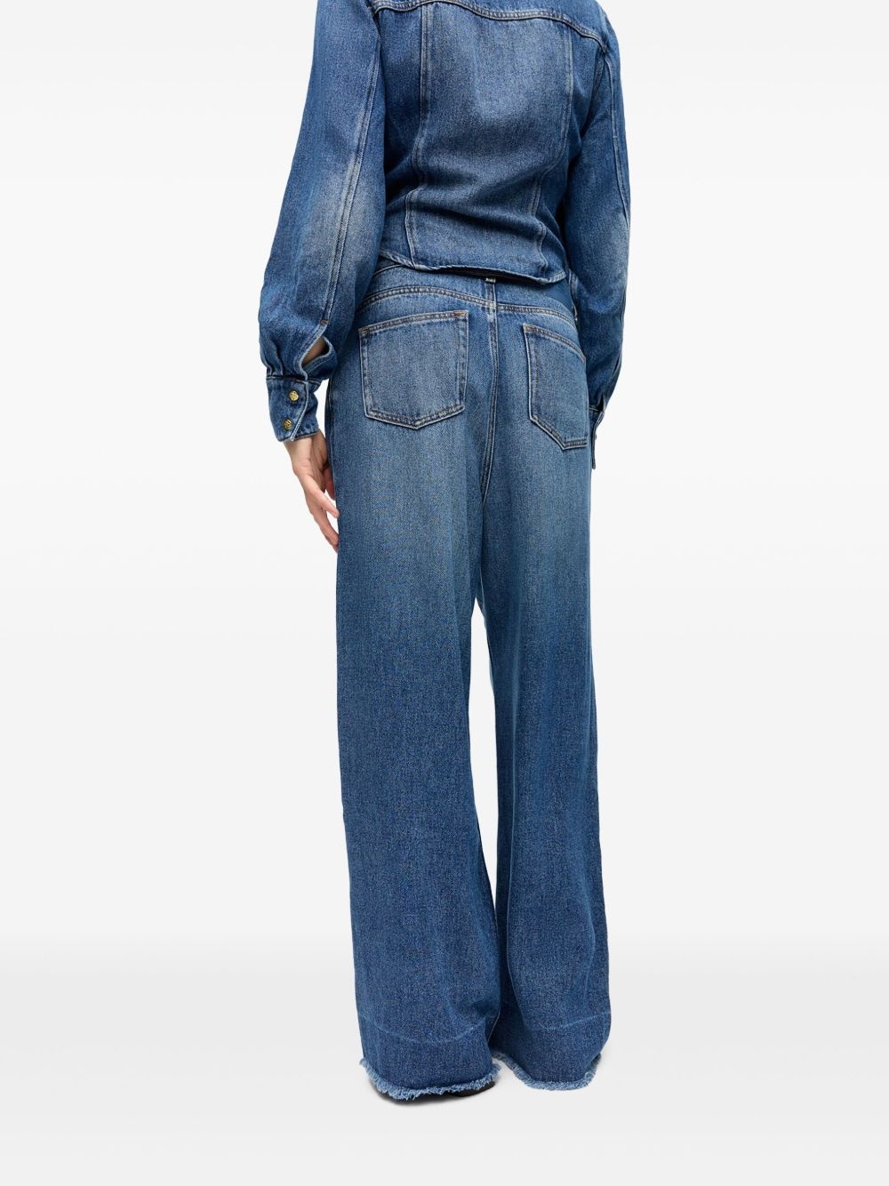 appliqué wide-leg jeans - 4