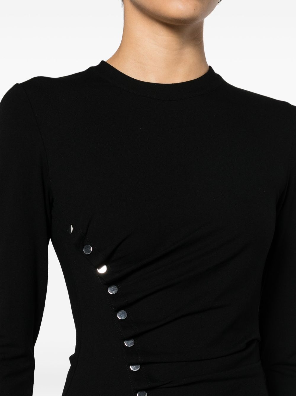 asymmetric studded T-shirt - 5