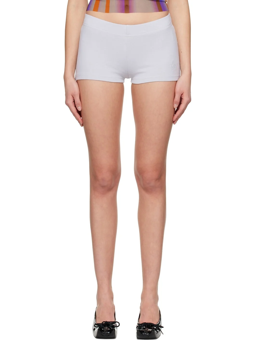 Gray Monogram Shorts - 1