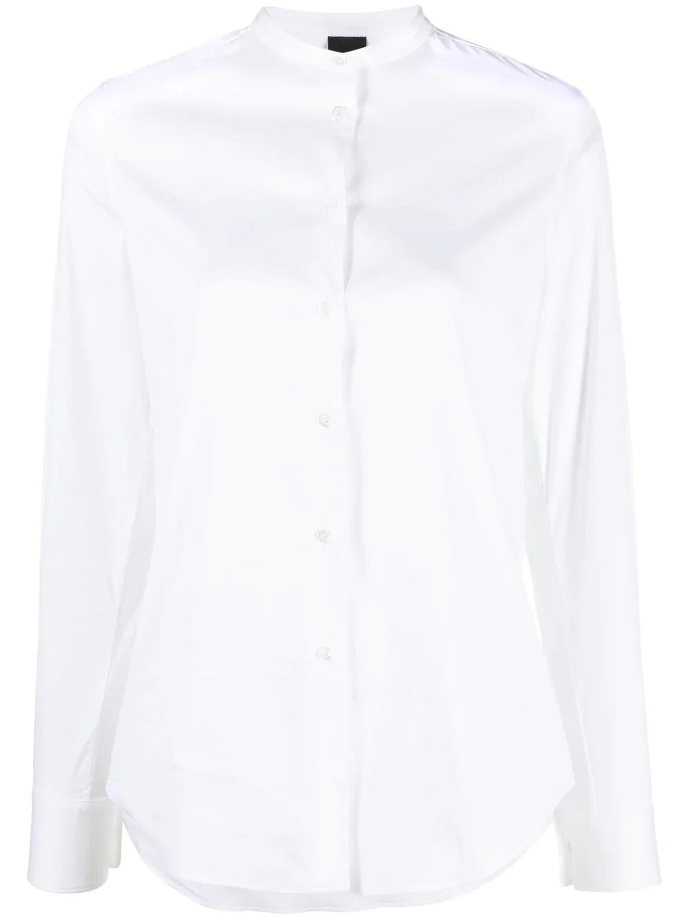 collarless button-up shirt - 1