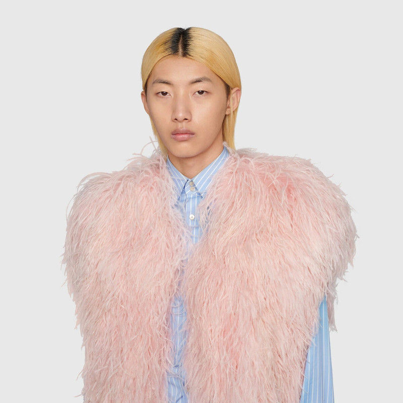 Vest with feathers 5