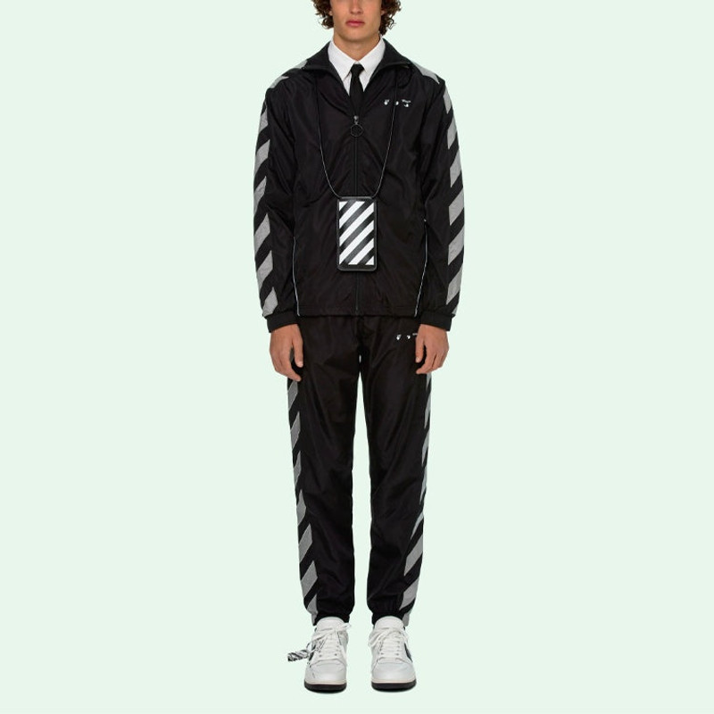 Off-White Off-White SS21 Side Sleeve Stripe Training Jacket Black OMBD022R21FAB0011006 outlook
