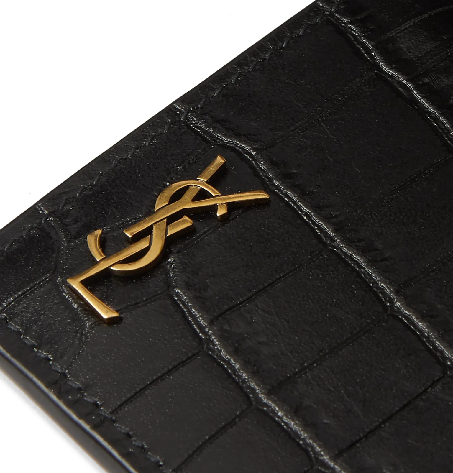 Logo-Appliquéd Croc-Effect Leather Wallet - 4