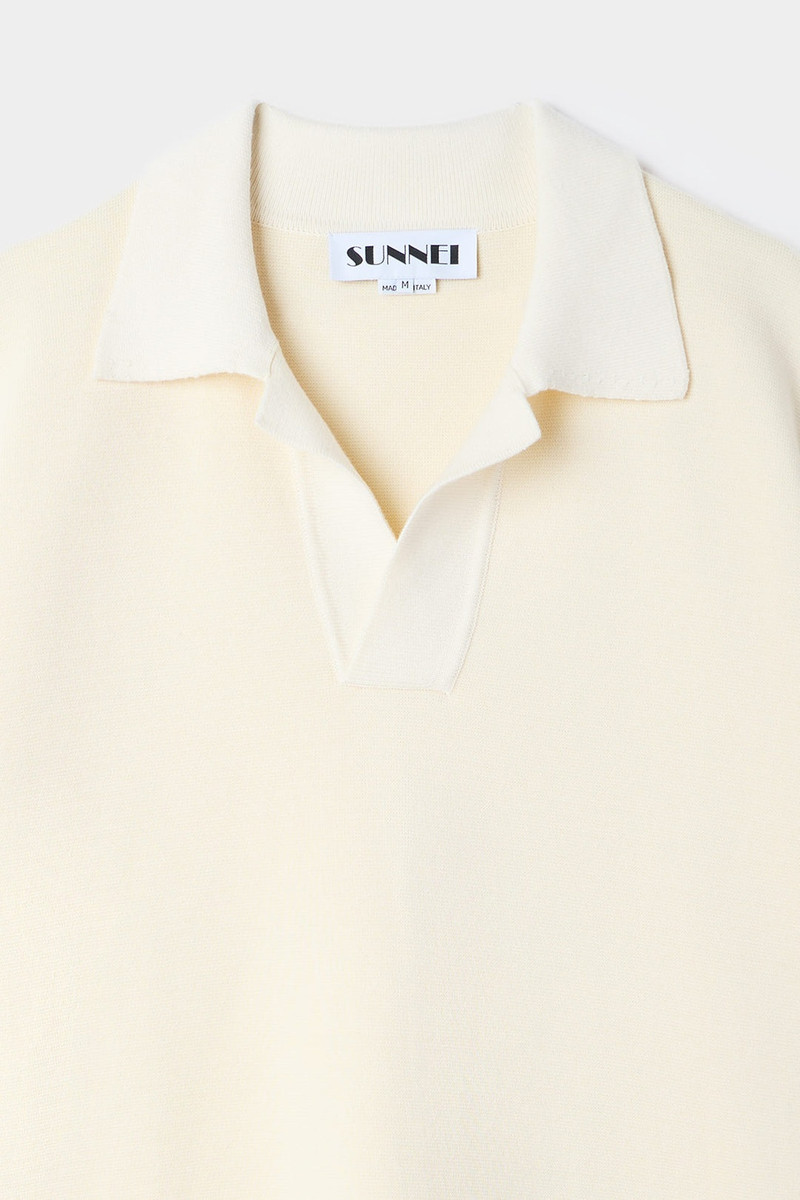 KNITTED POLO / cream 8
