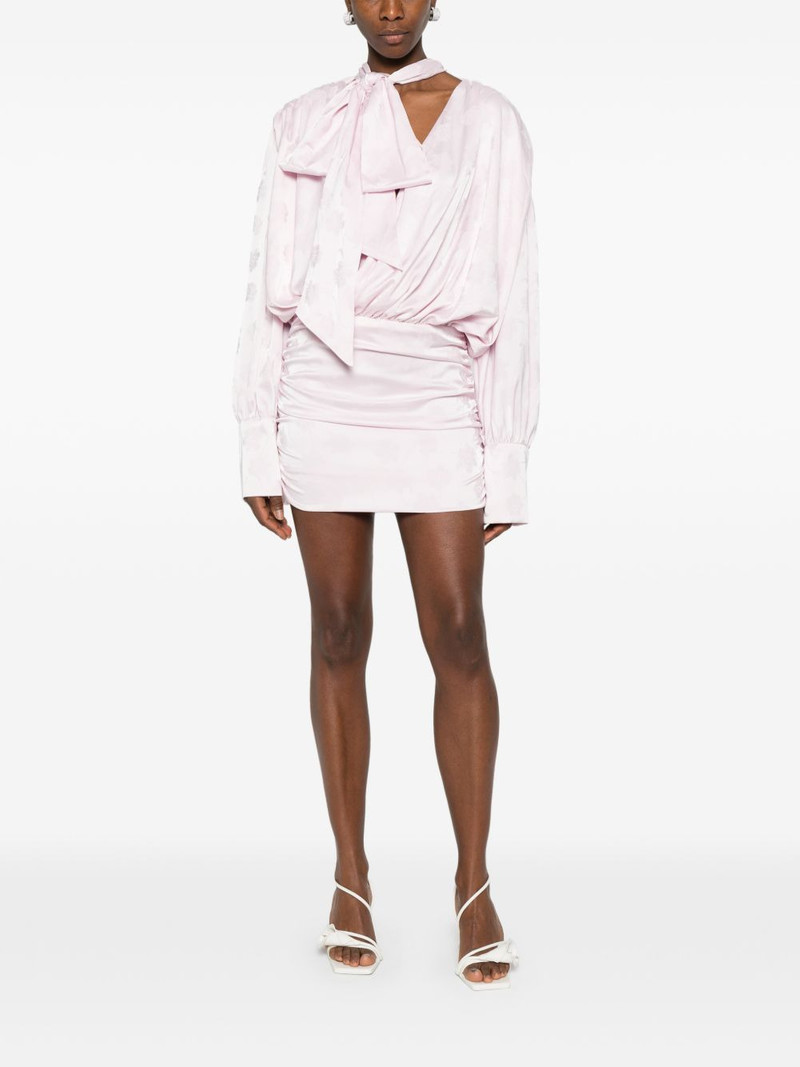 ROTATE floral-jacquard mini dress outlook