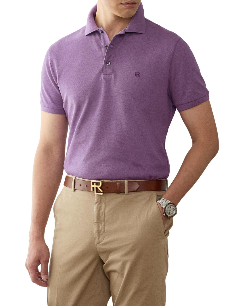 Men's Custom Slim-Fit Piqué Polo Shirt - Fig Purple 3