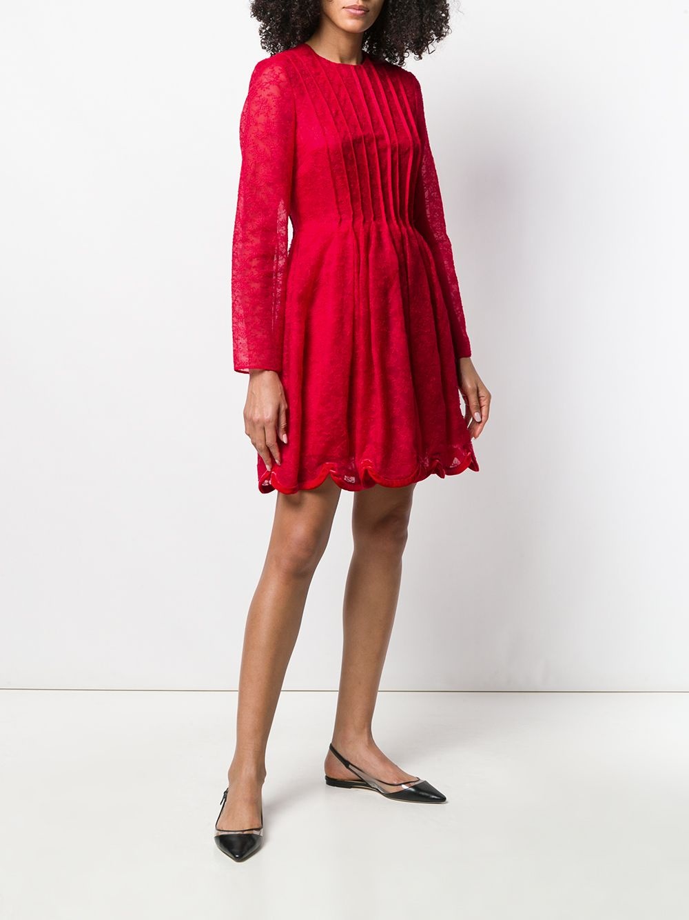 floral lace skater dress - 3