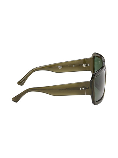 Dries Van Noten Khaki Linda Farrow Edition Oversized Sunglasses outlook