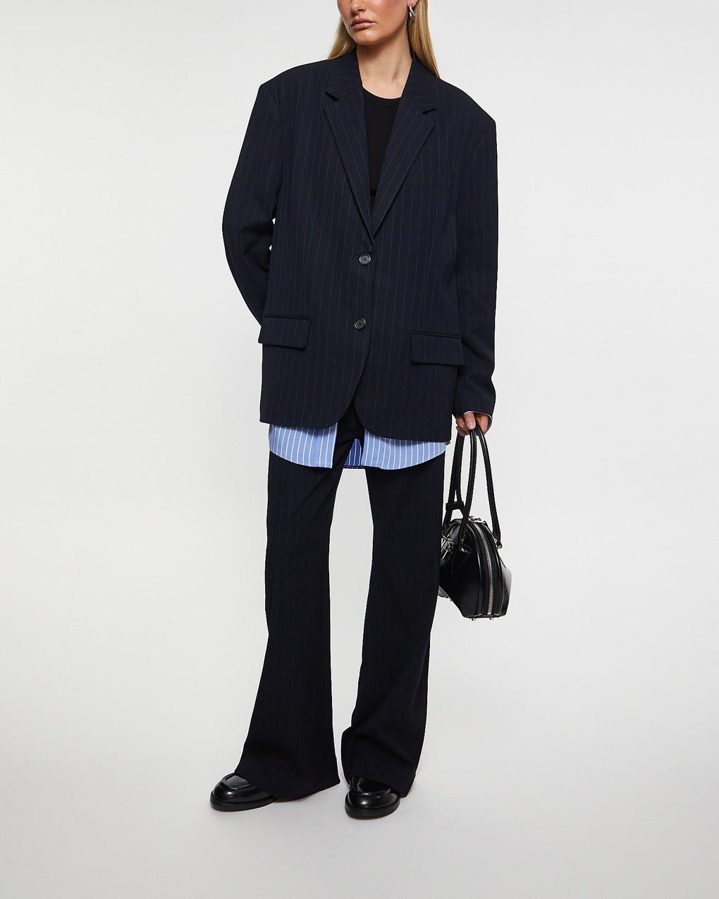 Trousers Fluid Pinstripe Navy - 3