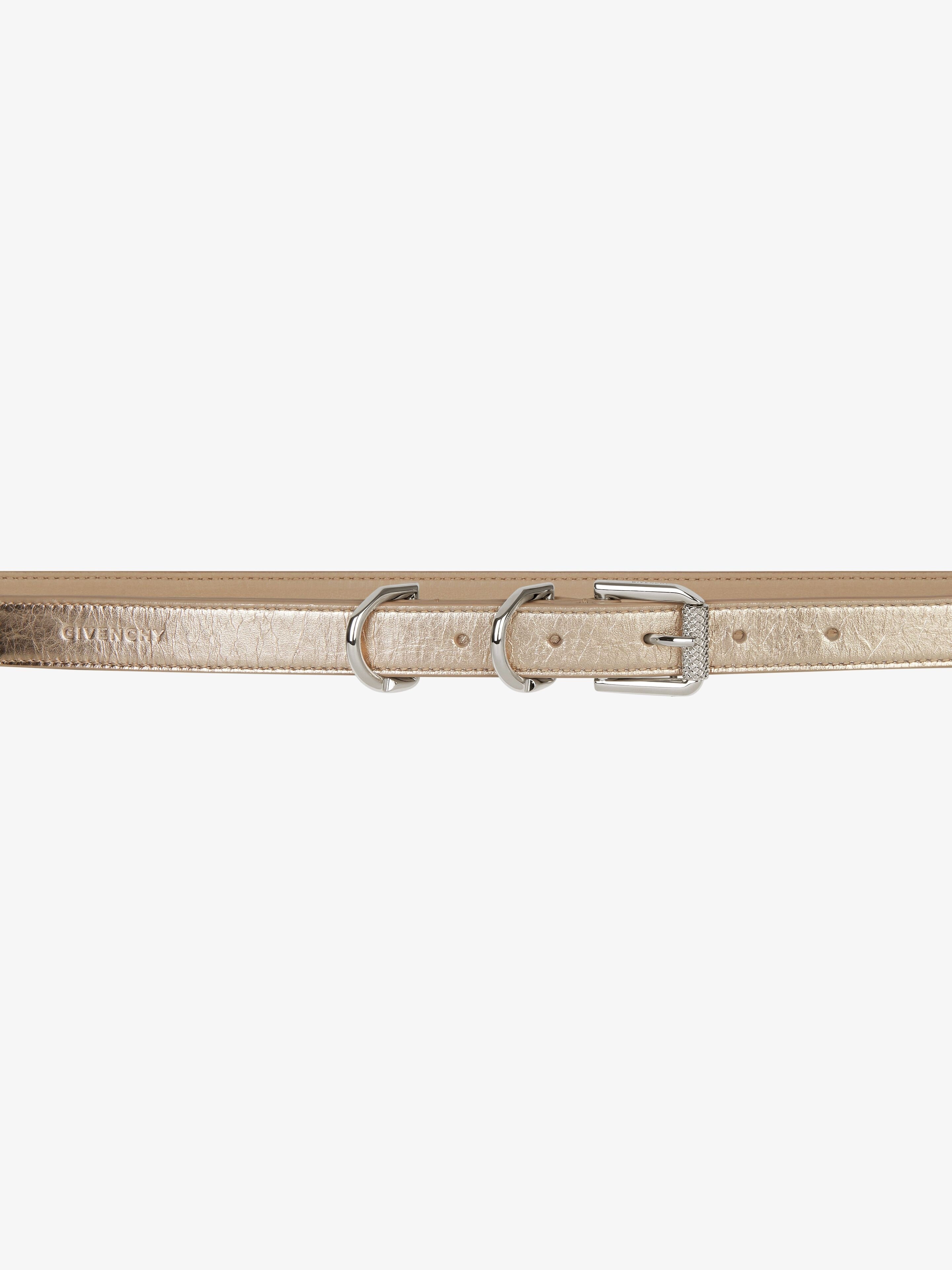 VOYOU BELT IN LAMINATED LEATHER - 2