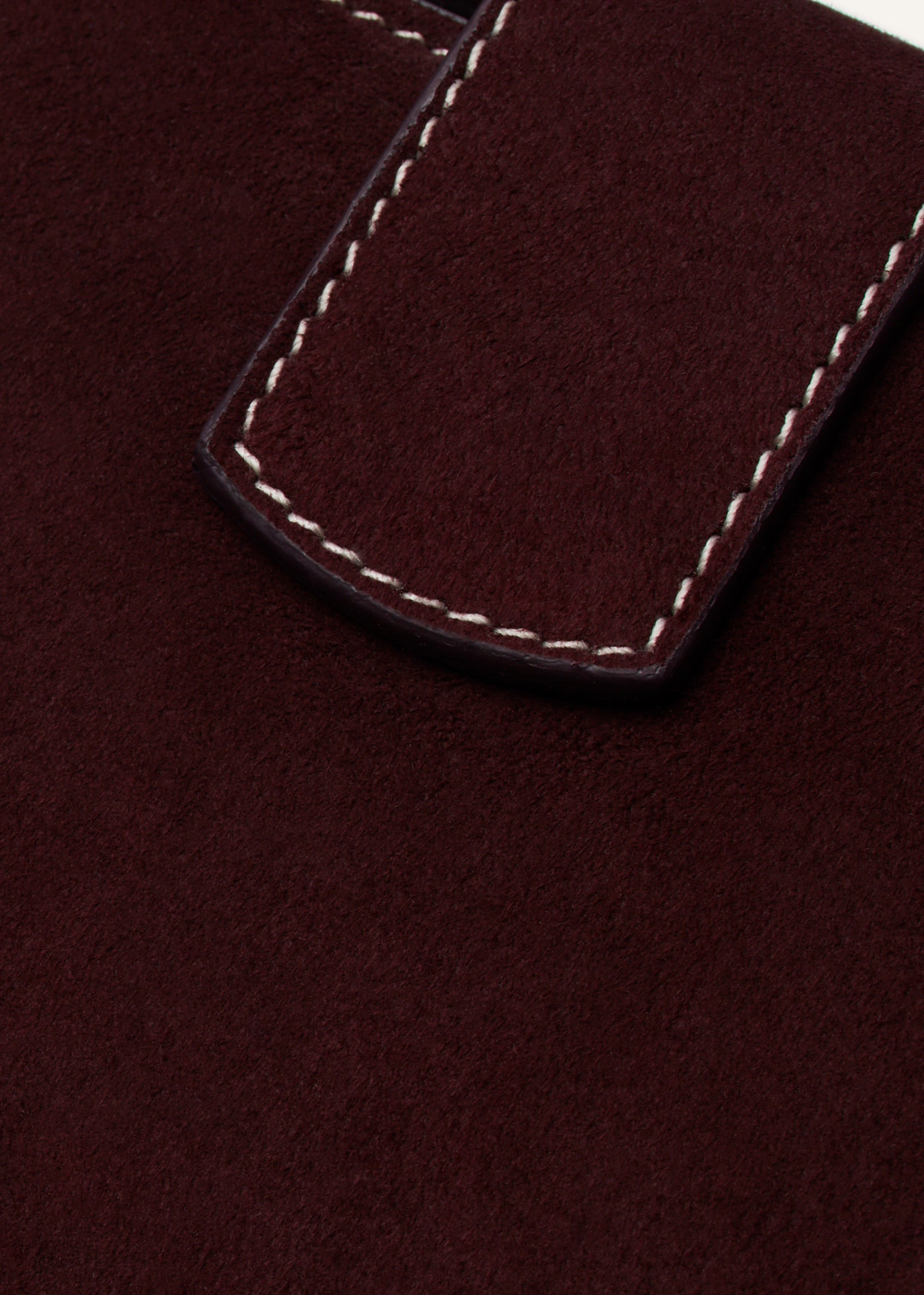 Apolonia bag in burgundy suede with flower charm - 4