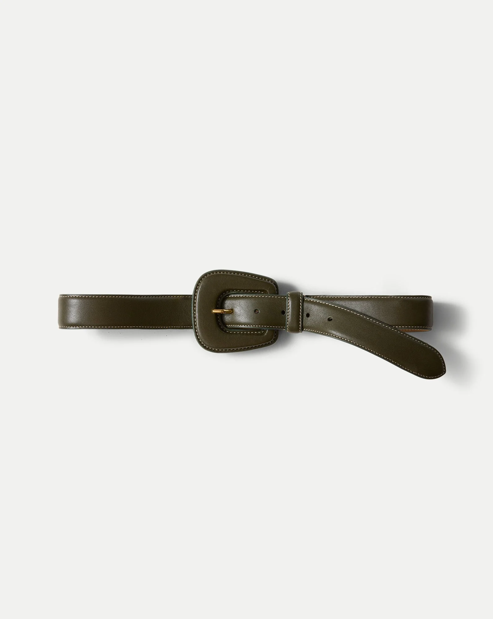 ELSY LEATHER-BUCKLE BELT - 1
