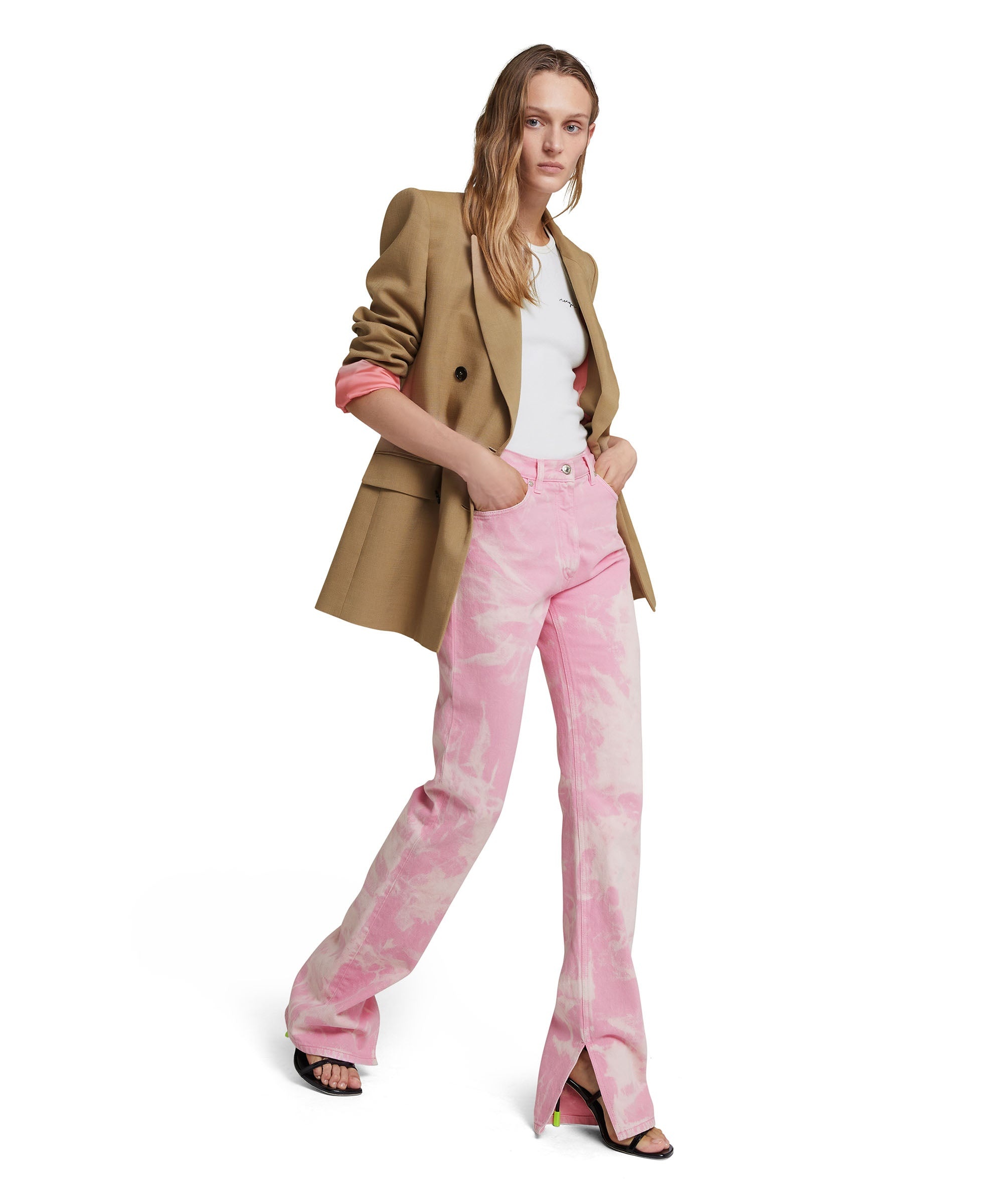 Bull cotton pants with marbleized tie-dye treatment - 5