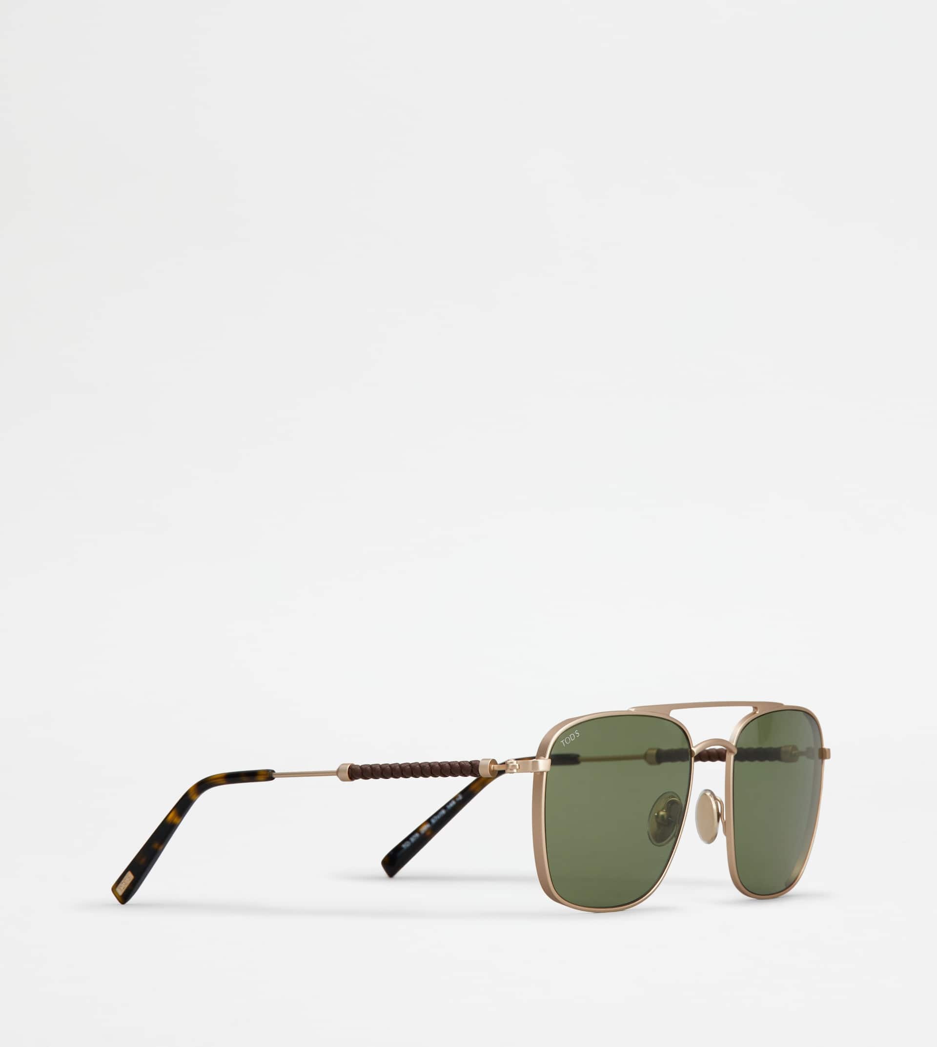 SUNGLASSES WITH TEMPLES IN LEATHER - PINK - 3