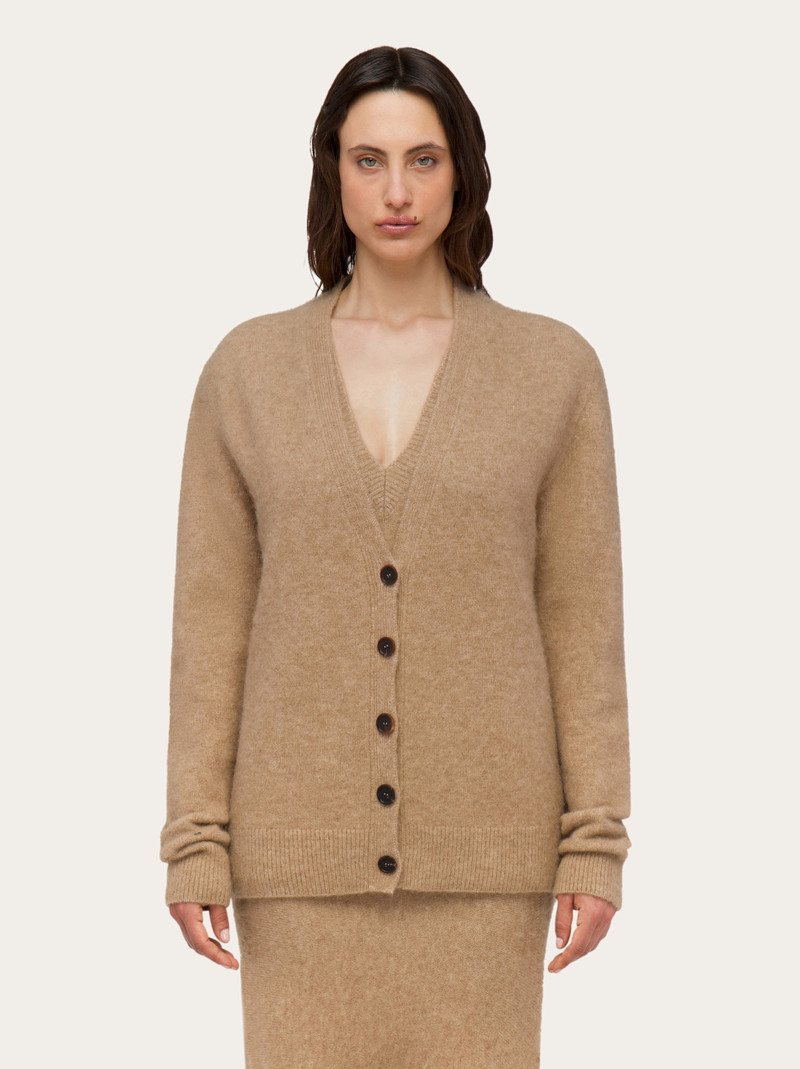 FERRAGAMO Oversize wool and alpaca gilet outlook