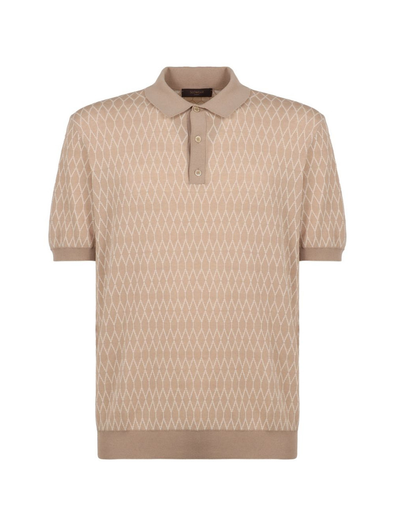 knit button polo shirt 1