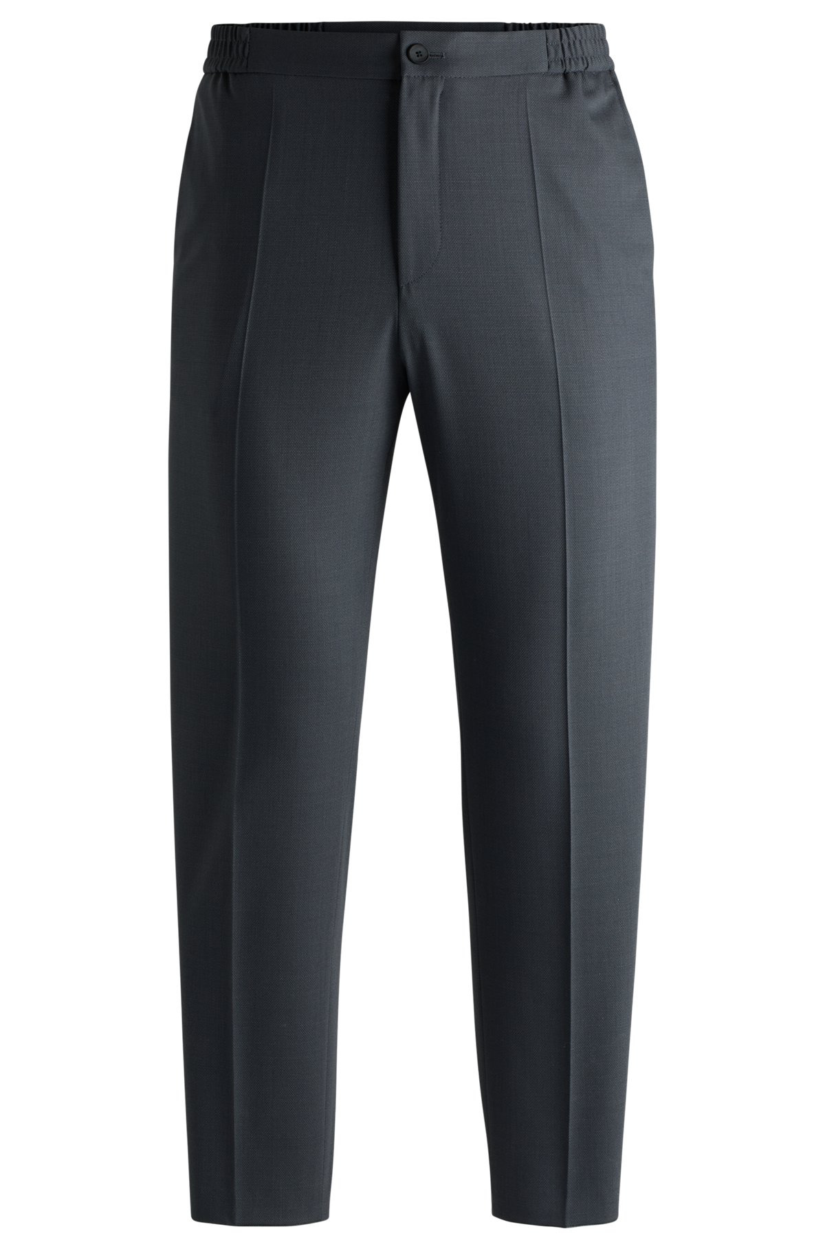 SLIM-FIT TROUSERS IN PATTERNED STRETCH TWILL - 1