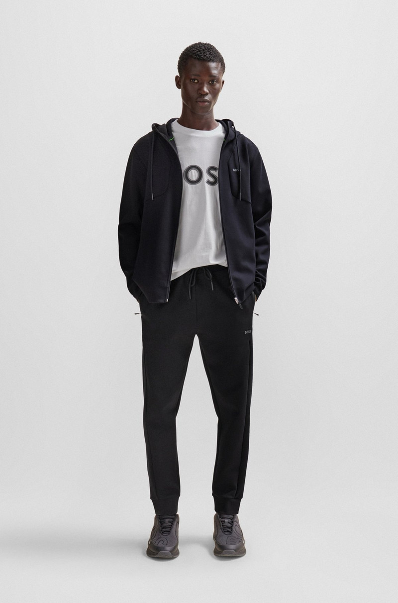 COTTON-BLEND TRACKSUIT BOTTOMS WITH HD LOGO PRINT 4