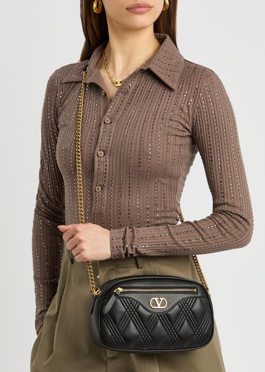 Valentino Valentino Garavani Quiltie 67 Leather Camera bag