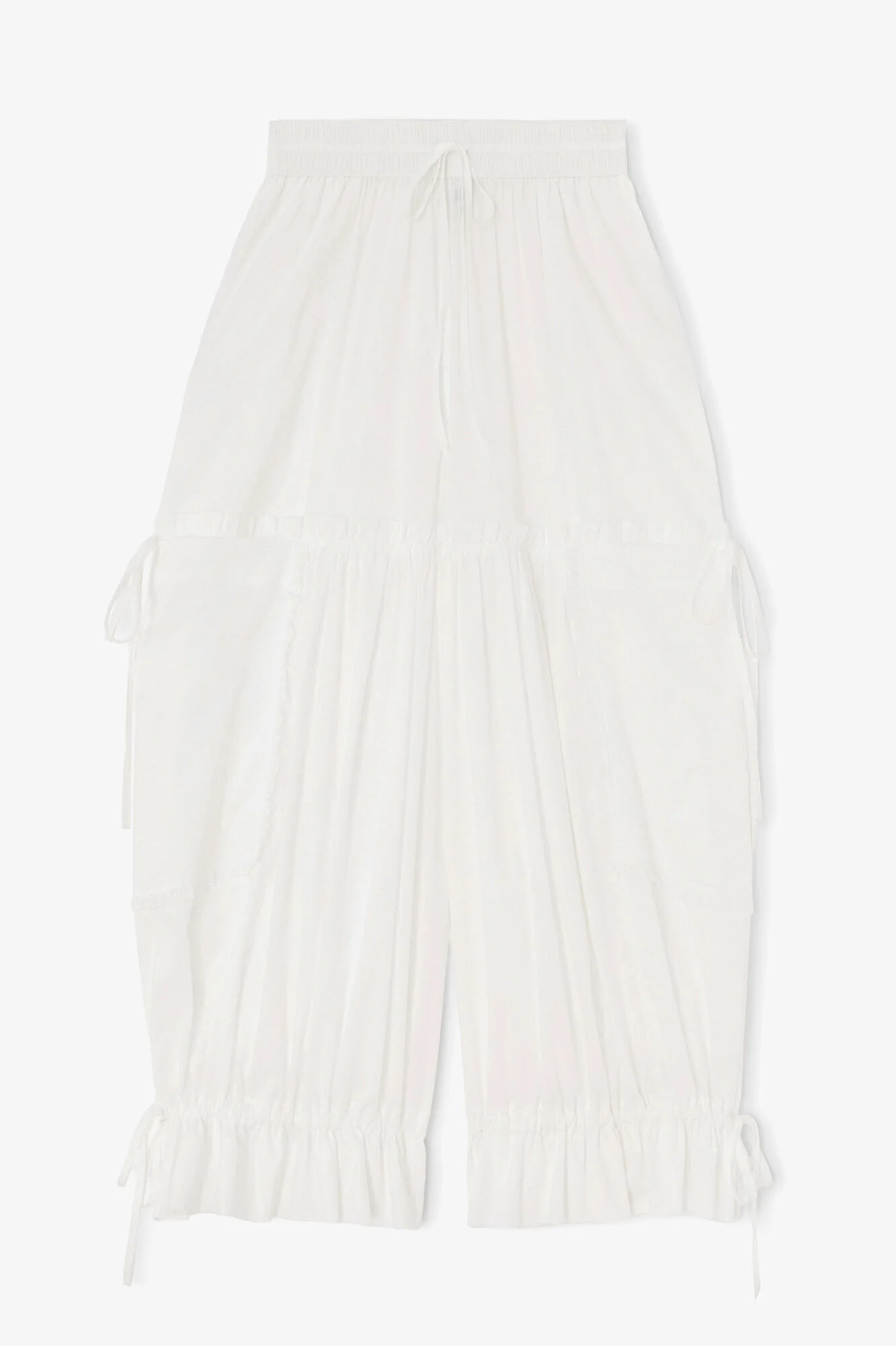 PANTS IN WHITE COTTON - 1