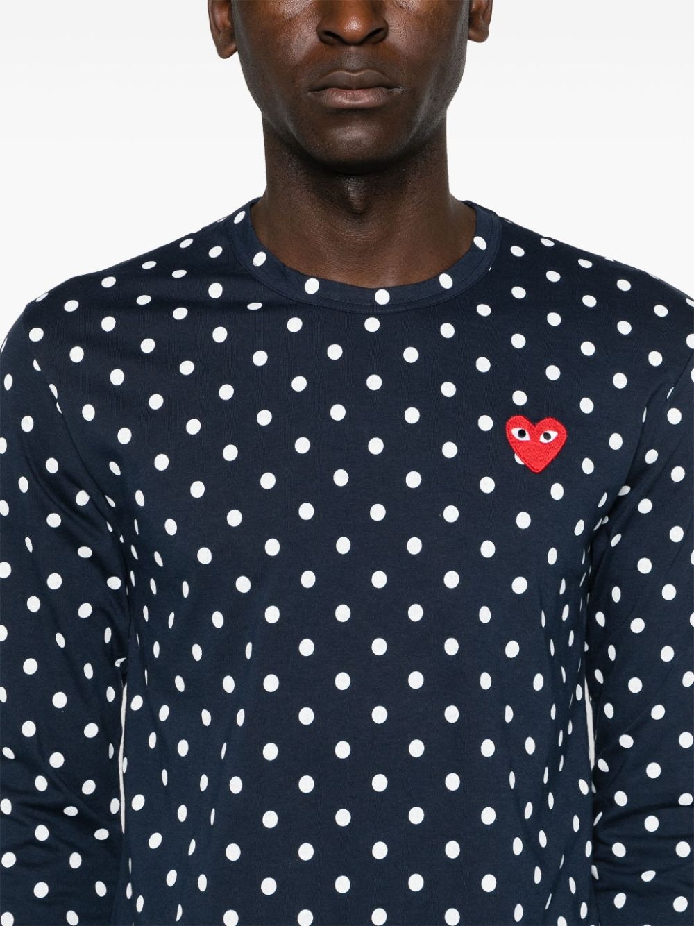 polka-dot cotton T-shirt - 6