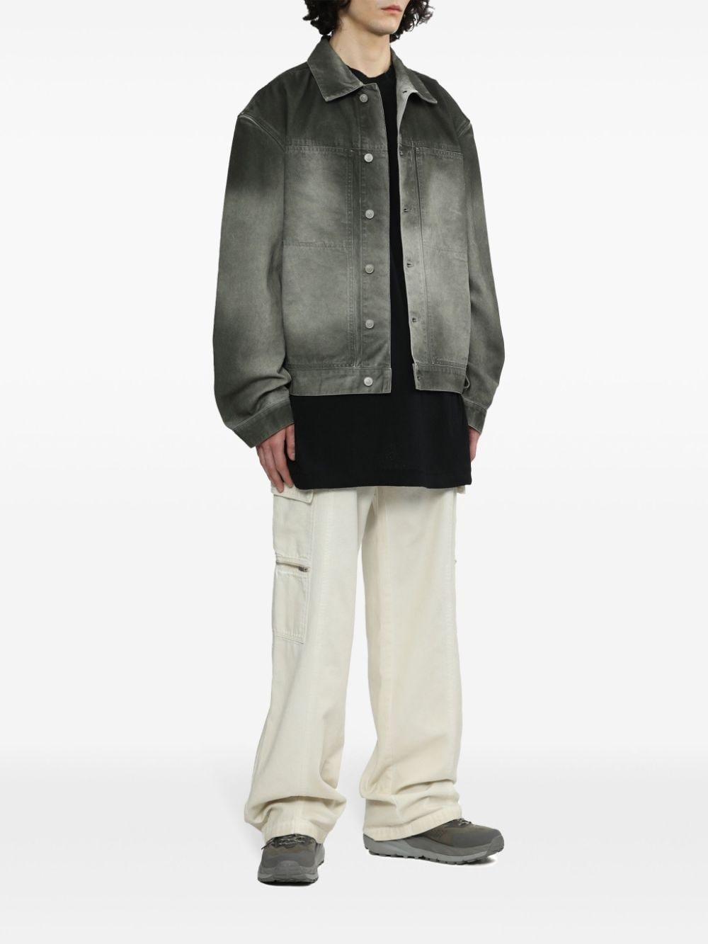 overdyed canvas shirt jacket - 2