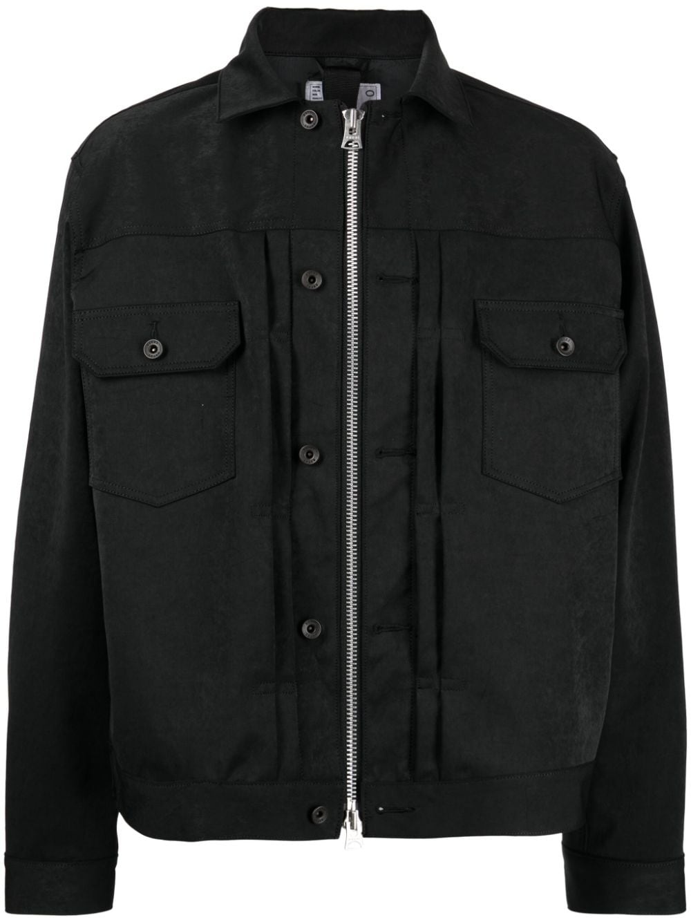 sacai zip-up shirt jacket | REVERSIBLE
