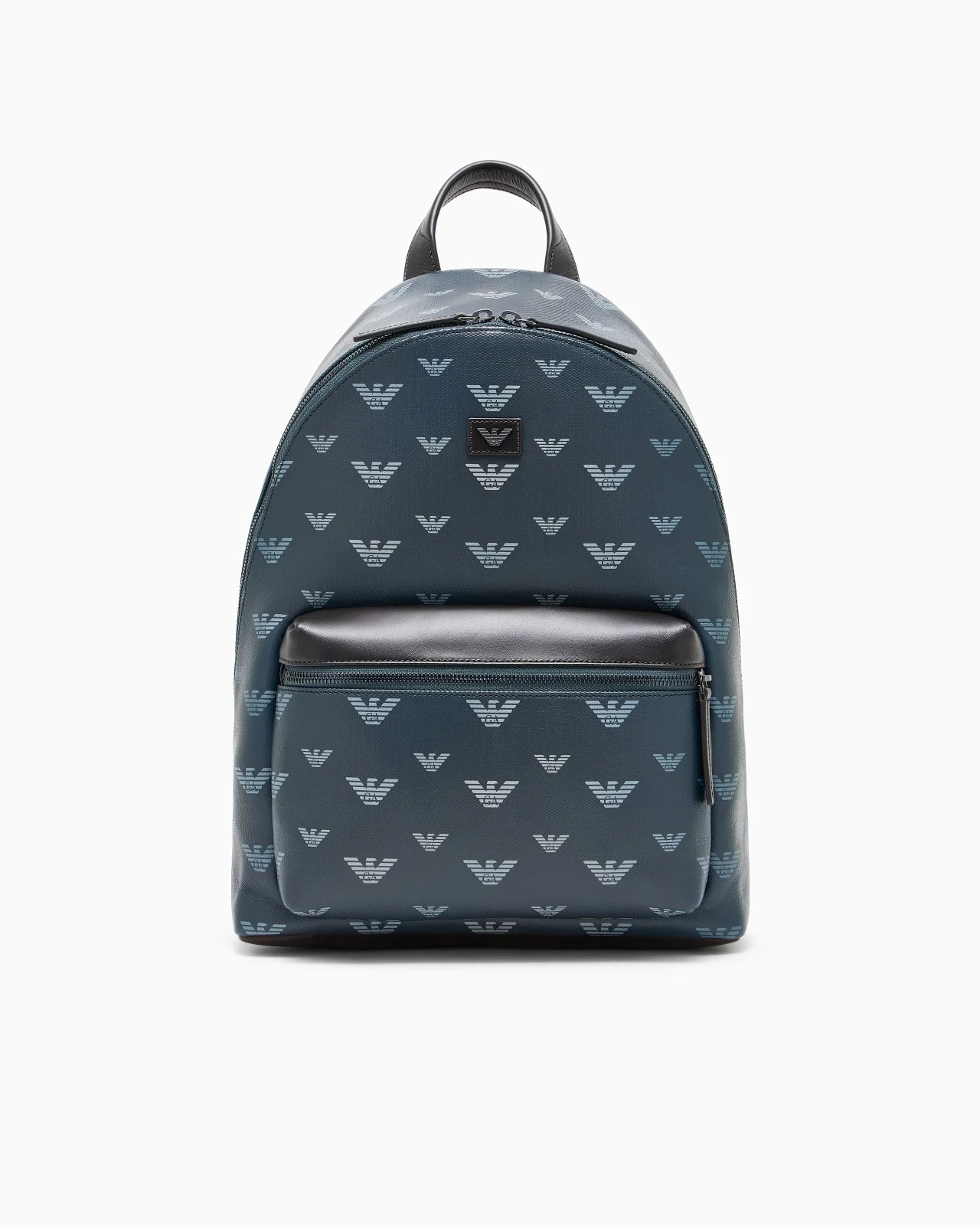 BACKPACK IN COATED CANVAS WITH ALL-OVER EAGLE - 1