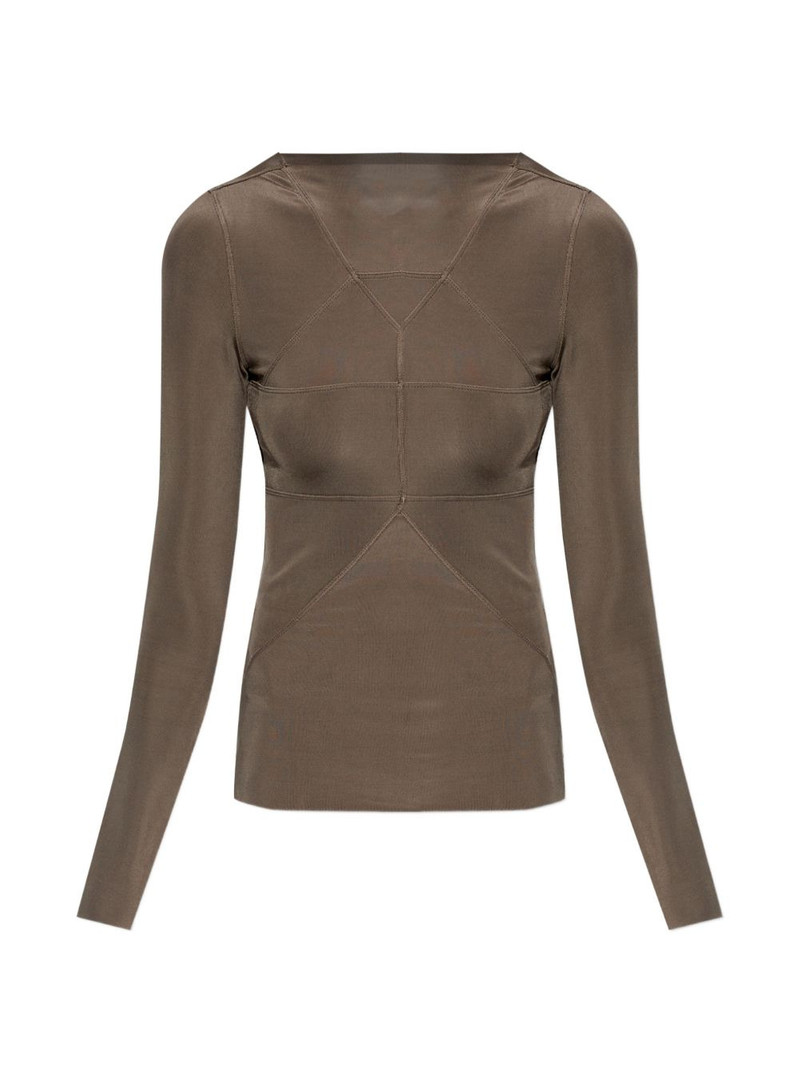 long sleeve panelled T-shirt 1