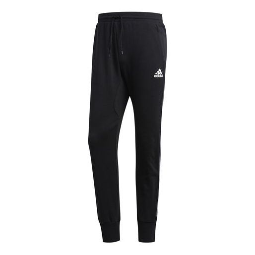 adidas Logo Knit Drawstring Sports Pants Black DX6785 - 1