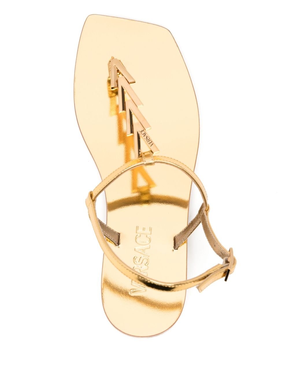 leather T-strap sandals - 4