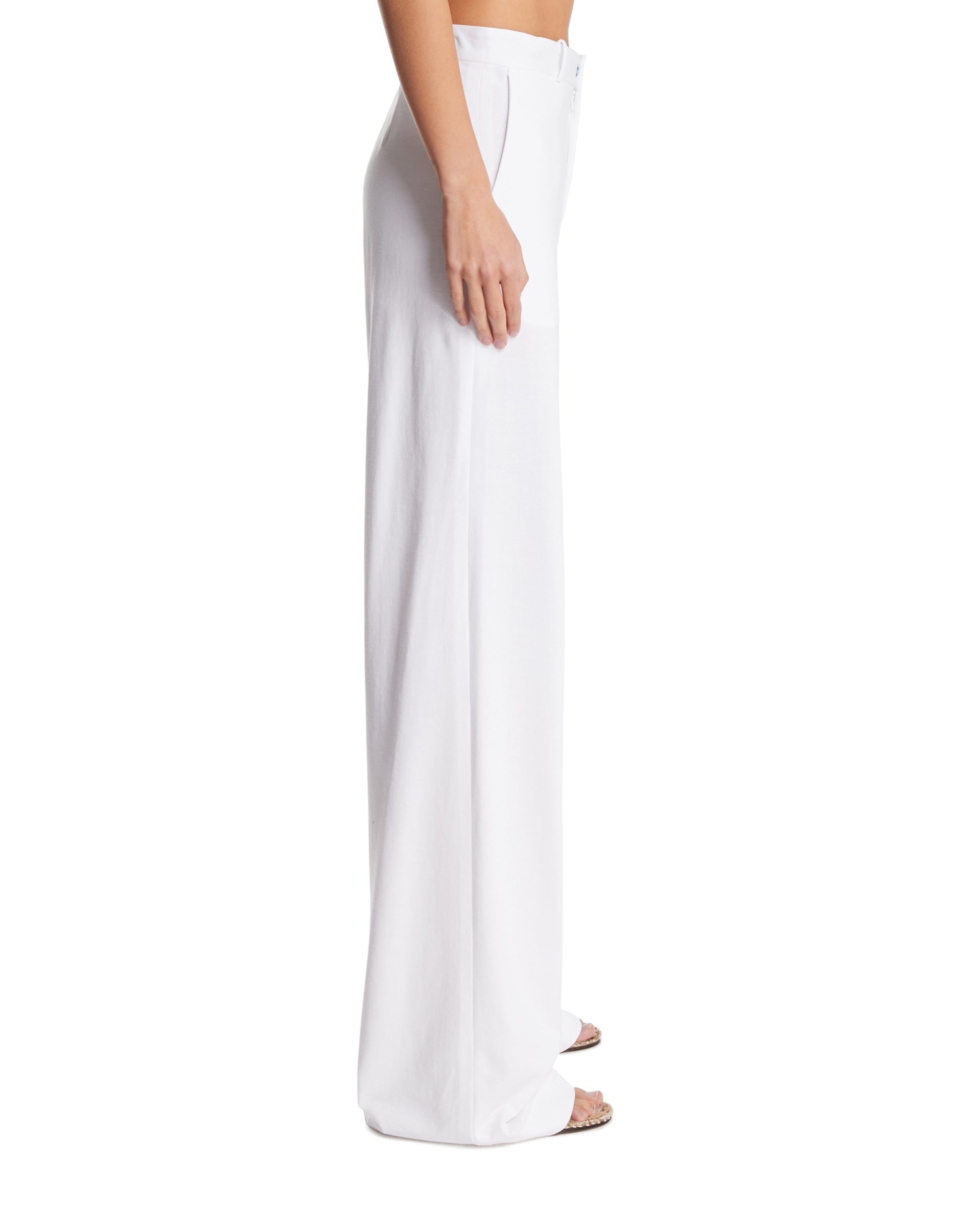 White Cotton Pants - 5