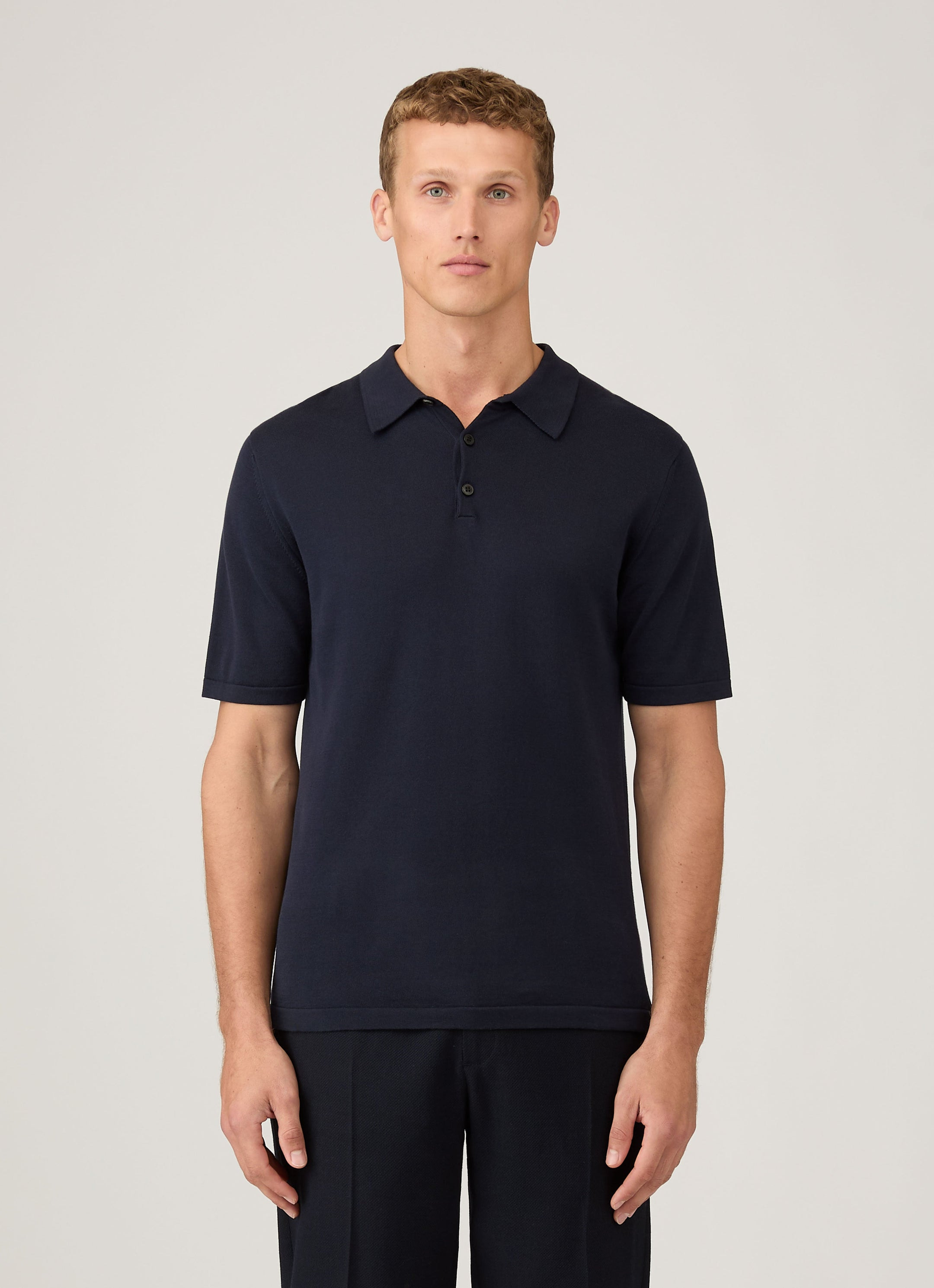 Sea Island Cotton Knit Polo Shirt - 2