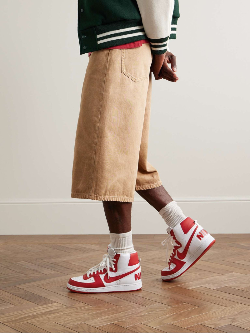 Comme des Garçons Homme Plus Terminator Leather High-Top Sneakers outlook
