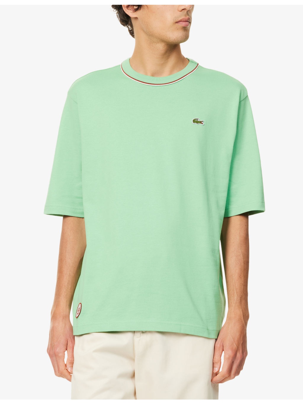 Lacoste x Roland-Garros Graphic-Print Crewneck Cotton-Jersey T-Shirt - 3