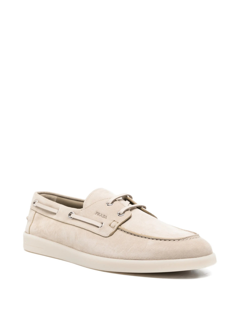 Prada Prada Suede Boat Shoes outlook