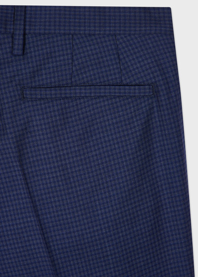 Paul Smith Slim-Fit Blue Gingham Wool Trousers outlook