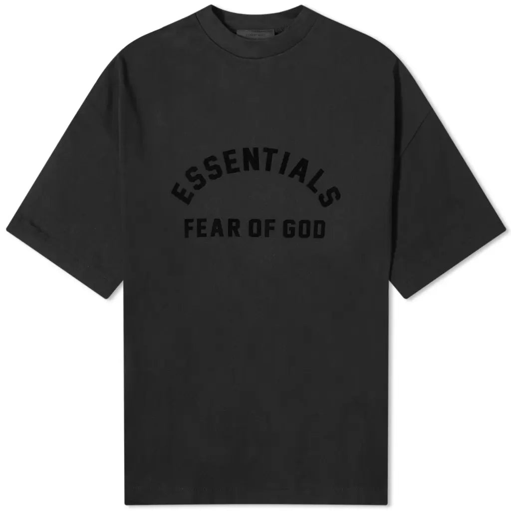 Fear of God Essentials SS24 Spring Printed Logo T-shirt 'Jet Black' 125SP242004F - 1